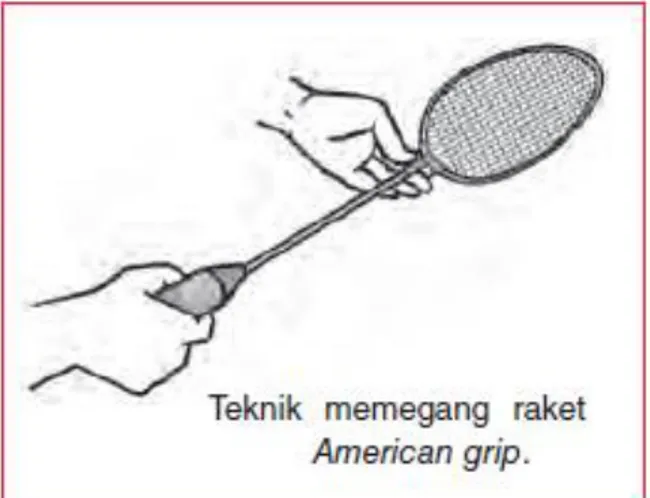 Gambar 6. American Grip  (Tohar, 1992: 28) 