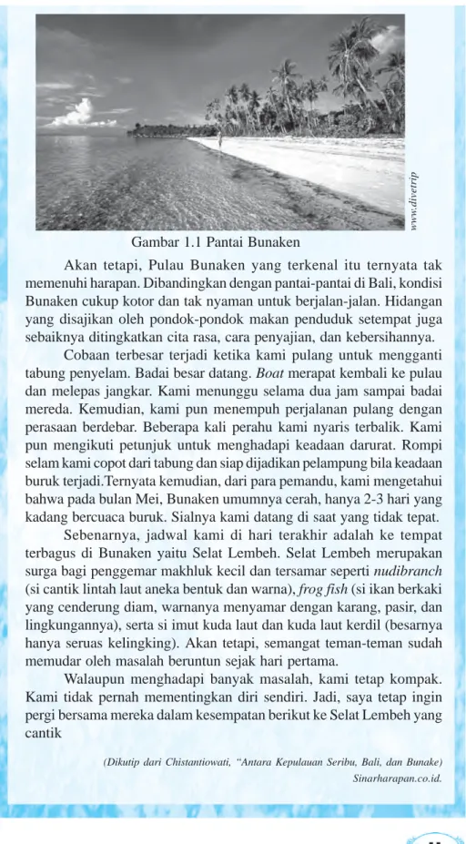 Gambar 1.1 Pantai Bunaken