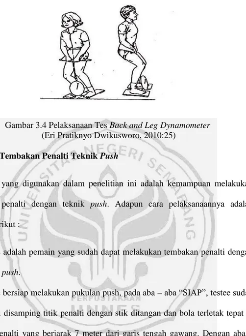 Gambar 3.4 Pelaksanaan Tes Back and Leg Dynamometer   (Eri Pratiknyo Dwikusworo, 2010:25) 