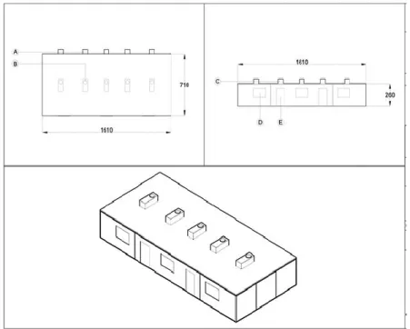 Gambar 2. Desain  Enclosure  PLTA Dago Bengkok 