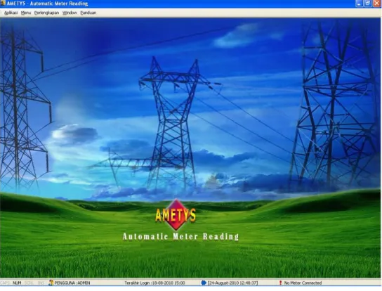 Gambar 10 Tampilan Awal Software AMETYS 