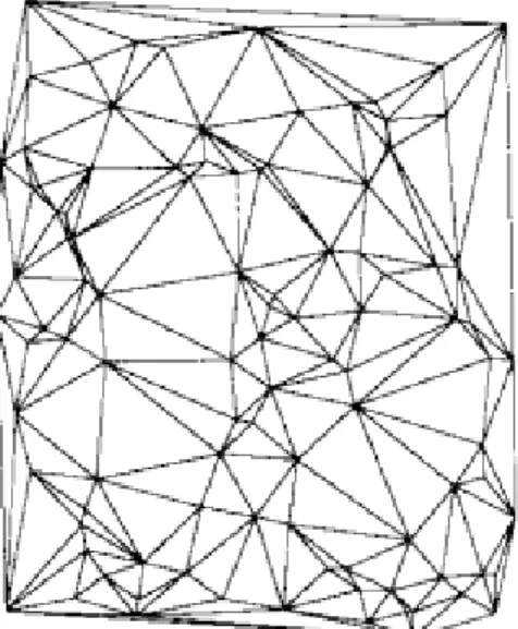 Gambar I.2. Struktur data TIN (Peucker, dkk., 1978 dalam Weibel dan Heller,  1991) 
