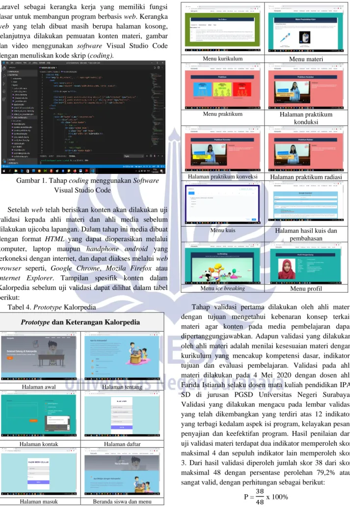 Gambar 1. Tahap coding menggunakan Software  Visual Studio Code 