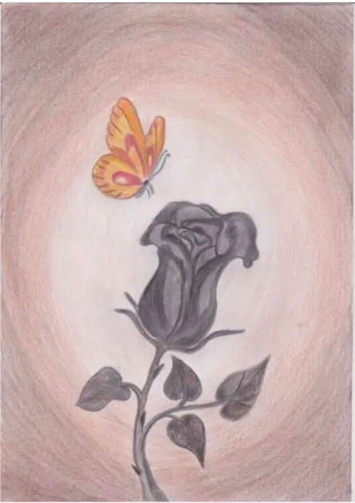 Gambar Karya 1 “Butterfly in the Flower #1” 