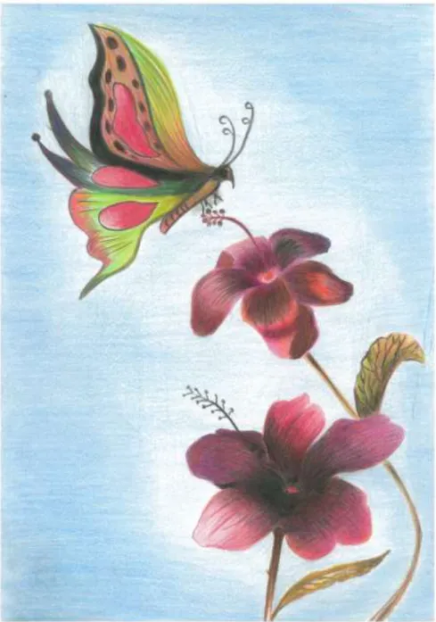 Gambar Karya 2 “Butterfly in the Flower #2” 