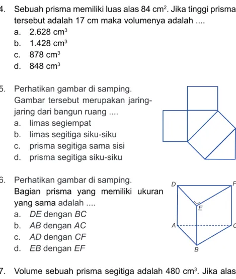 Gambar tersebut merupakan jaring- jaring-jaring dari bangun ruang .... 