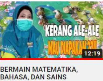 Gambar 5. Video bermain Matematika, Bahasa, dan Sains https://youtu.be/C-VA1_rA8MQ  