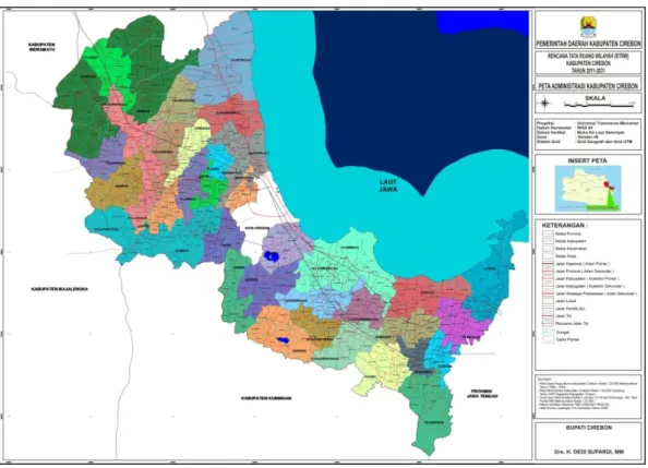 Gambar 2.1.Peta Administrasi Kabupaten Cirebon 