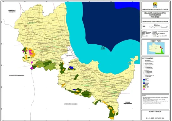 Gambar 2.2.Peta kemiringan lahan  2.1.1.3.  Struktur dan Jenis Tanah (Geologis). 