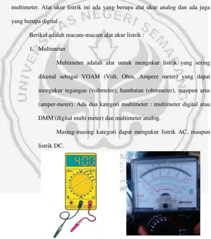 Gambar 2.25 Multitester digital dan konvensional (Jama,dkk.2008:217) 