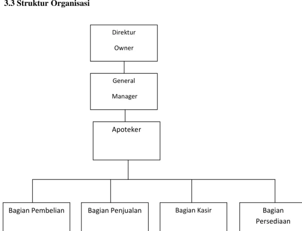 Gambar 3.1 : Struktur Organisasi Apotik Tritunggal 