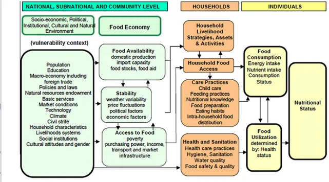Gambar 4 menunjukkan bahwa terdapat banyak elemen dan indikator dalam  penentuan ketahanan pangan