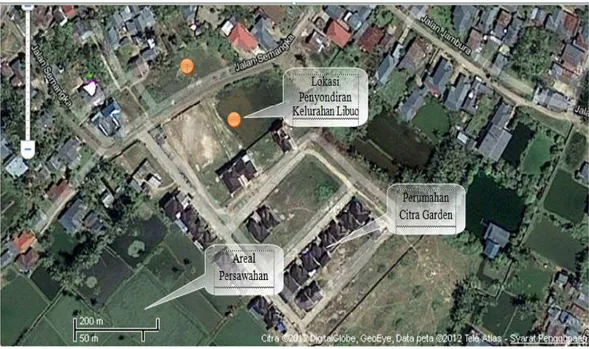Gambar 3.1  Lokasi Penelitian (http://maps.google earth, 2 Oktober 2012). 