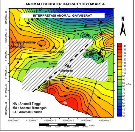 Gambar 3. Peta muka airtanah daerah Patalan, Bantul, Yogyakarta 