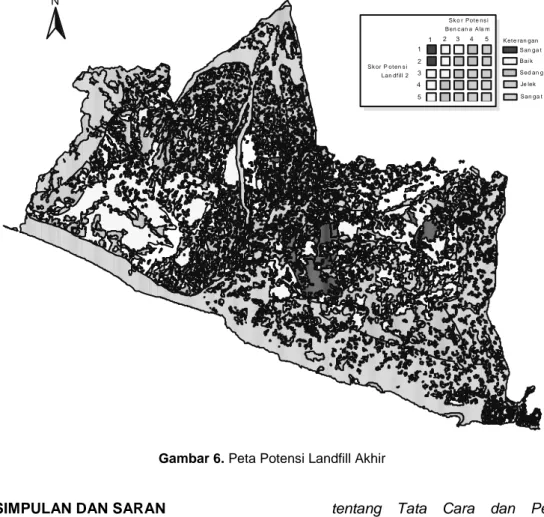 Gambar 6. Peta Potensi Landfill Akhir