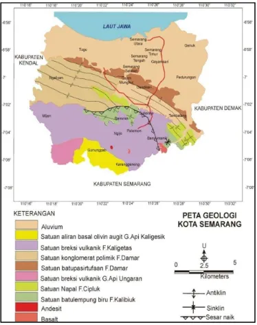 Gambar 2.6 Peta Geologi Kota Semarang. 