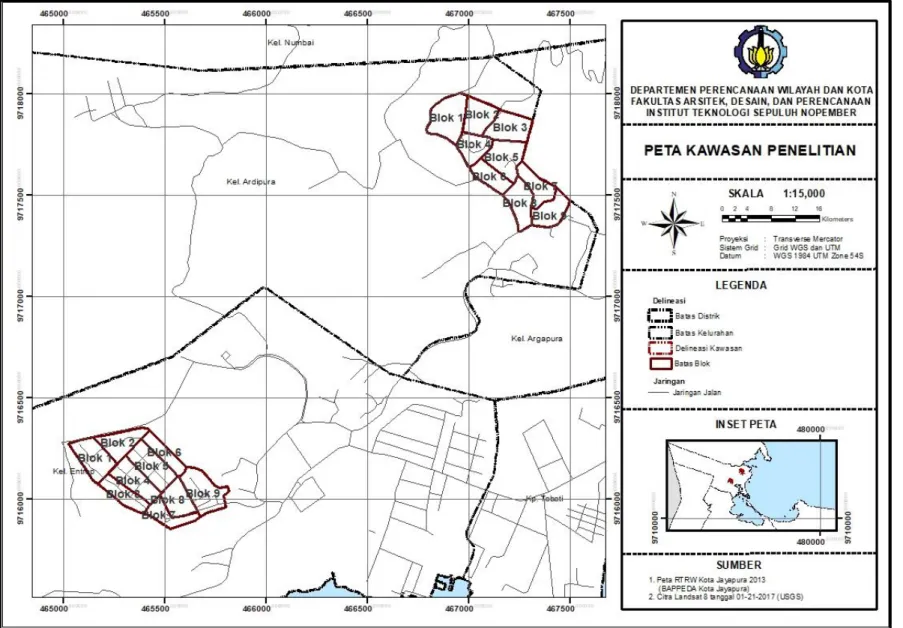 Gambar 1.1 Peta Wilayah Penelitian  Sumber: RTRW Kota Jayapura 2013-2033 