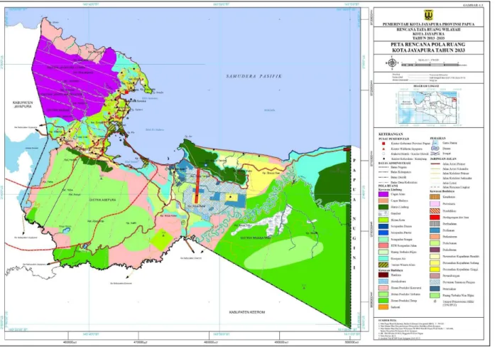 Gambar 4.9  Peta Rencana Pola Ruang  Sumber: RTRW Kota Jayapura 2013-2033 
