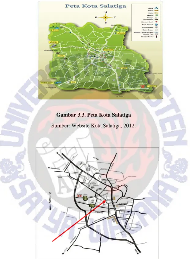 Gambar 3.3. Peta Kota Salatiga  Sumber: Website Kota Salatiga, 2012. 