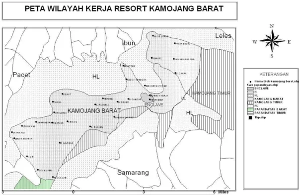Gambar 5. Peta Wilayah Kerja BKSDA Kamojang SKW V Garut Jawa Barat  