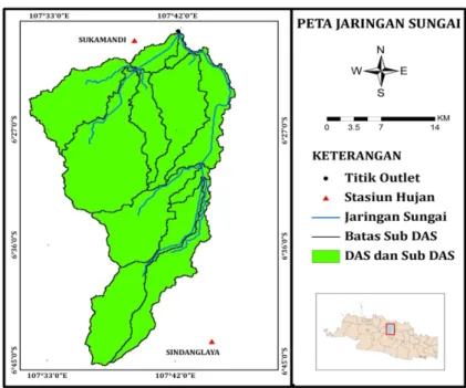 Gambar 3  Peta jaringan sungai 