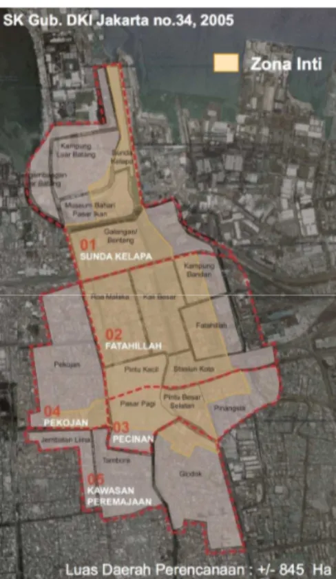 Gambar 1.3 Pemetaan kawasan Kota Tua (sumber : kotatuajakarta.org , 2012) 