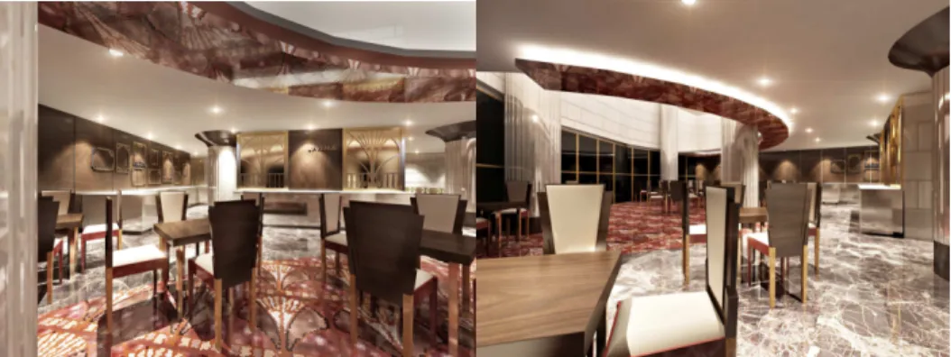 Gambar 10. Final design 3d view Restaurant  Sumber: penulis 