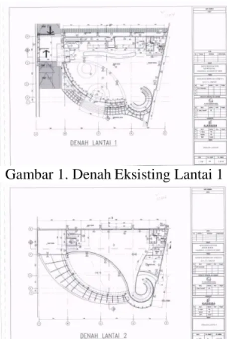 Gambar 1. Denah Eksisting Lantai 1 