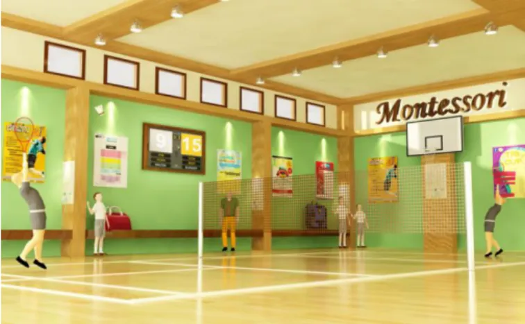 Gambar 15. Lapangan Indoor Montessori School