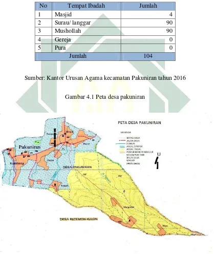 Gambar 4.1 Peta desa pakuniran 