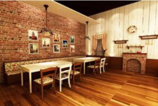 Gambar 8. Interior kafe dengan tempat duduk sofa view 2 