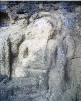 Gambar 3.1. Pahatan relief bentuk Ganesha  (Dokumentasi: Sulfahri, 19 Mei 2019) 