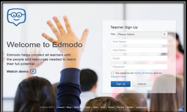 Gambar 3.1 Platform e-Learning Sistem Dinamis Edmodo 