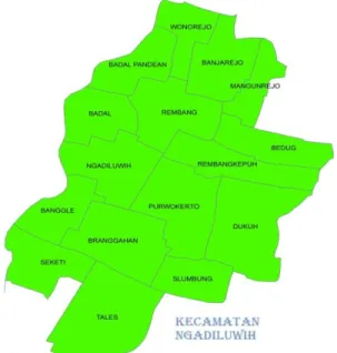Gambar 01 : Peta kecamatan Ngadiluwih 5                                                            