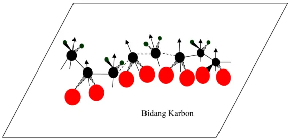 Gambar 2.5 Struktur molekul PVDF fase Gamma secara umum. 