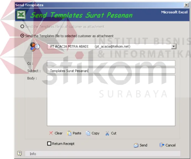Gambar 4.7 Send the templates file to selected customer as attachment 