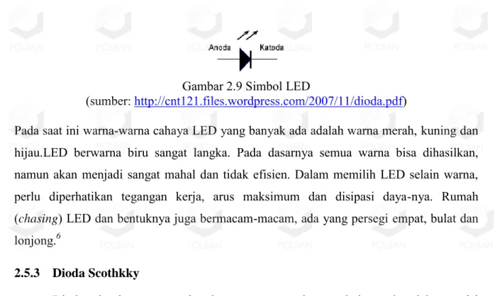 Gambar 2.9 Simbol LED 