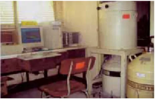 Gambar 1. Spektrometer sinar- γ di lab cacah  bidang K2 PTNBR-BATAN, Bandung. 