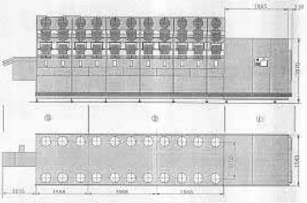 Gambar 2-2. Konstruksi Mesin, Headstock (1), Spindel (2), dan Sabuk Berjalan (3). 