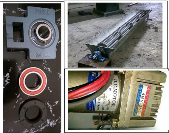 Gambar    8.    Komponen  komponen  pendukung  mesin  pewarnaan  kain  batik.    (A).  Komponen  bearing    bearing,  seal  adalah  komponen  yang  harus  beli