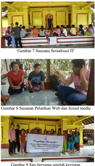 Gambar 8 Susanan Pelatihan Web dan Sosial media 