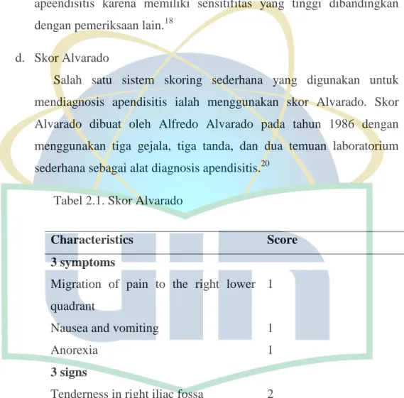 Tabel 2.1. Skor Alvarado  