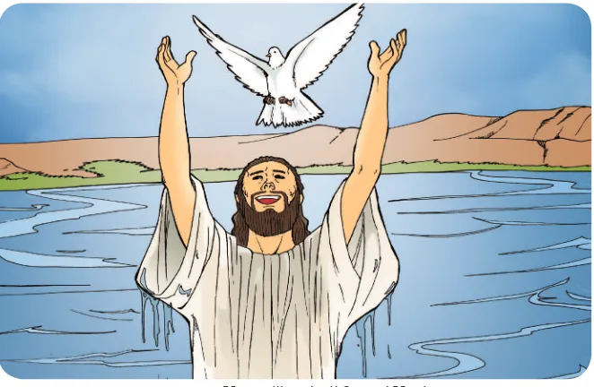 Gambar 3.2 Yesus dibaptis di Sungai Yordan.