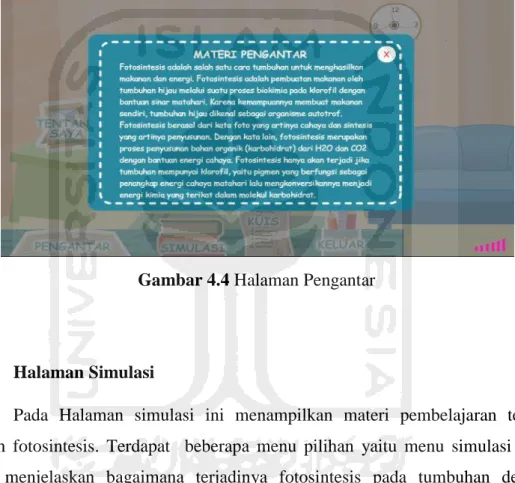 Gambar 4.4 Halaman Pengantar 
