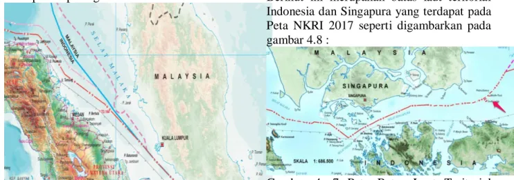 Gambar  4.  6  Batas  ZEE  Indonesia  dan  Malaysia pada Peta NKRI 2017 [5]. 