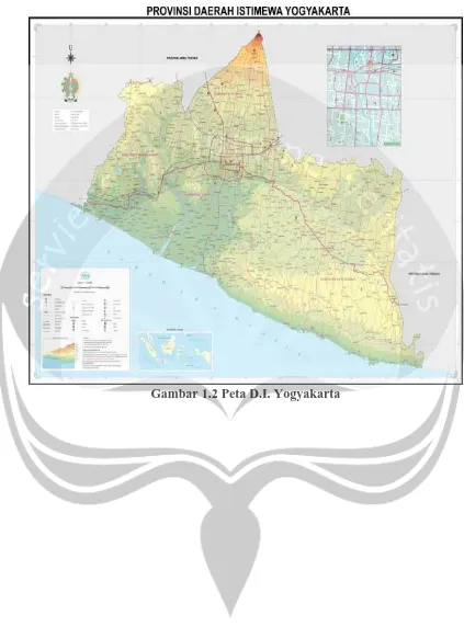 Gambar 1.2 Peta D.I. Yogyakarta 