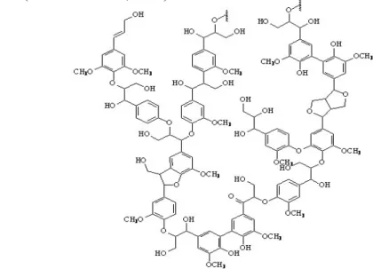 Gambar 3. Struktur Lignin (Gregory, 2007) 