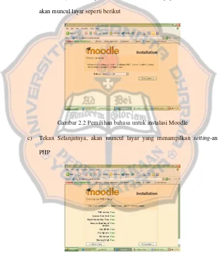 Gambar 2.2 Pemilihan bahasa untuk instalasi Moodle 