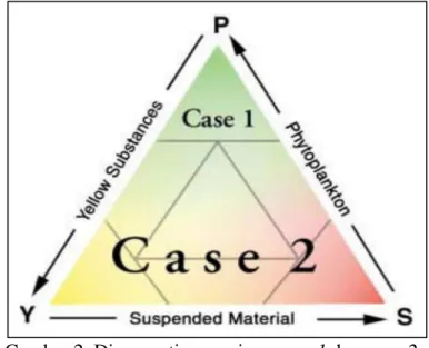 Gambar 2. Diagram tipe perairan case-1 dan case-2  (Madela 2011) 