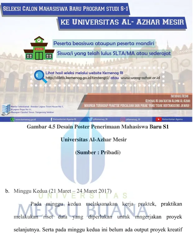 Gambar 4.5 Desain Poster Penerimaan Mahasiswa Baru S1  Universitas Al-Azhar Mesir 